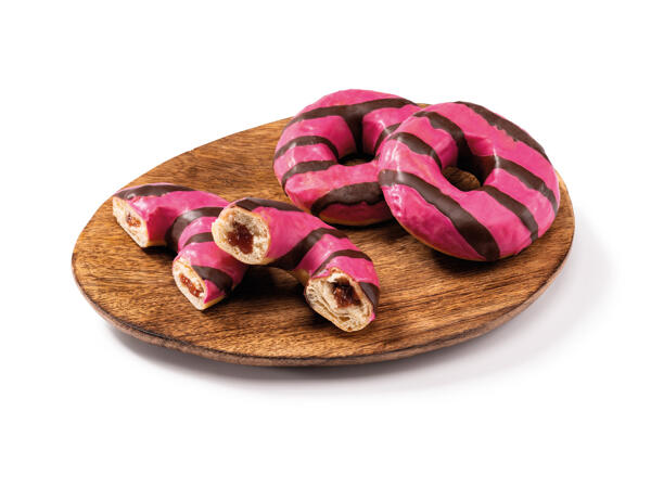 DONUT S JAHODOVOU NÁPLNÍ