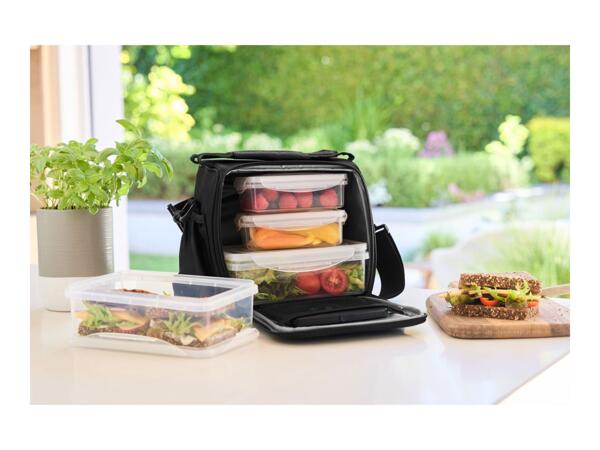 Livarno Home Cool Bag with Lunch Boxes - Black