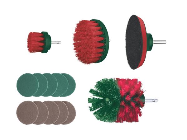 Set d'embouts à brosses et de tampons abrasifs, 14 pièces
