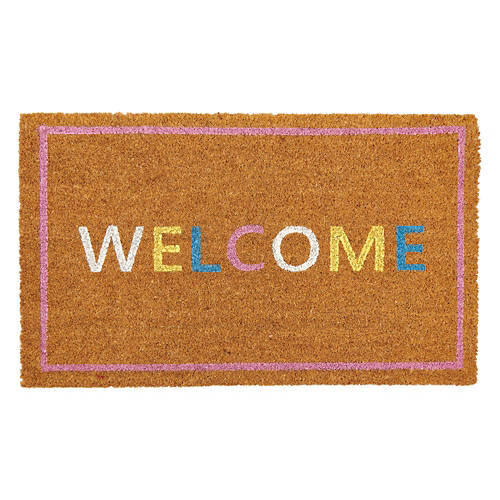 18" x 30" Spring Coir - Welcome Pastel