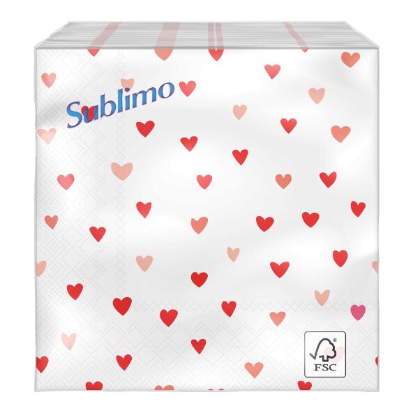 SUBLIMO(R) 				Serviettes de fête, 25 ou 40 pcs