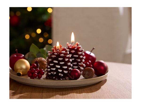 Livarno Home Pine Cone Candles - 2 Pack