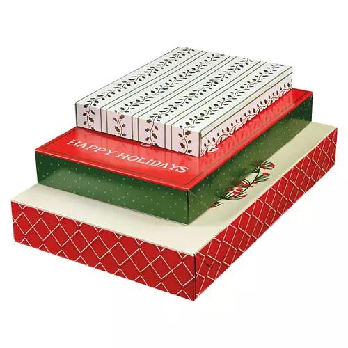 10 Pack Holiday Gift Boxes - Classic Christmas