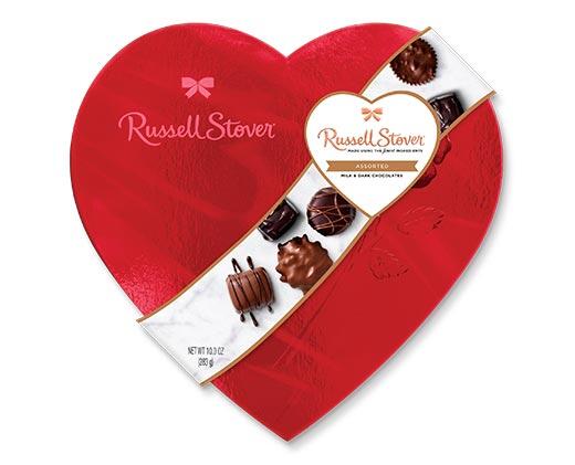 Russell Stover Assorted Chocolate Heart Box