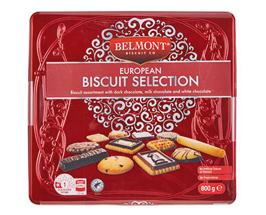 Belmont Biscuit Co. European Biscuit Selection Tin 800g