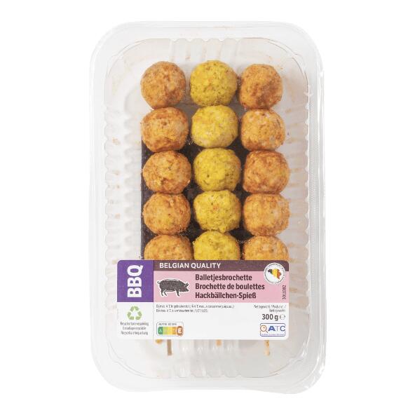 Hackbällchen-Spieß