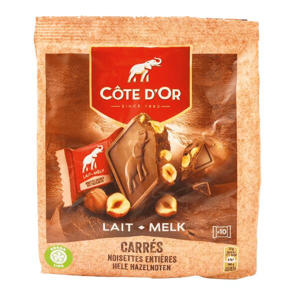 Côte d'Or carrés melkchocolade, 10 st.