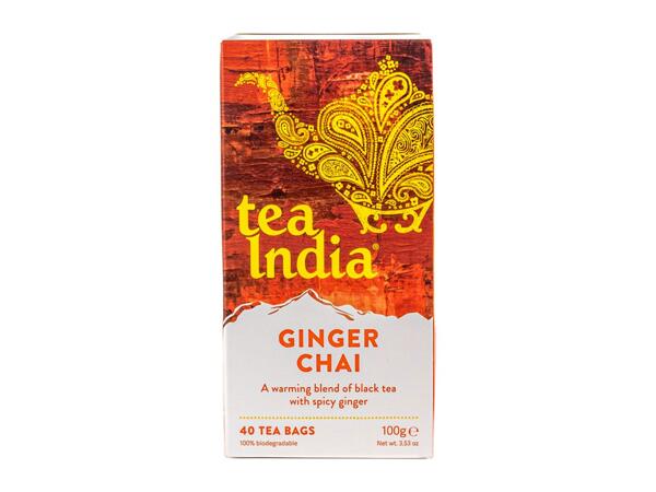 Tea India Ginger Chai Tea 40 Pack
