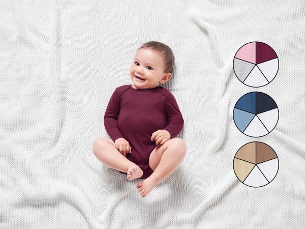 Baby long-sleeve bodysuits, 5 pieces