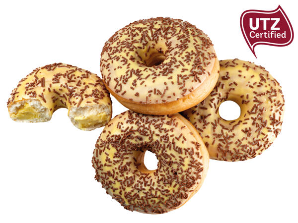 Gefüllter Vanille-Creme-Donut