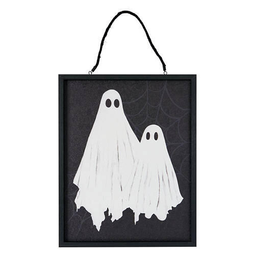 Halloween Reversible Wall Sign - Hey Boo/Ghost