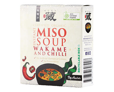 Kura Organic Instant Miso Soup 4 x 15g