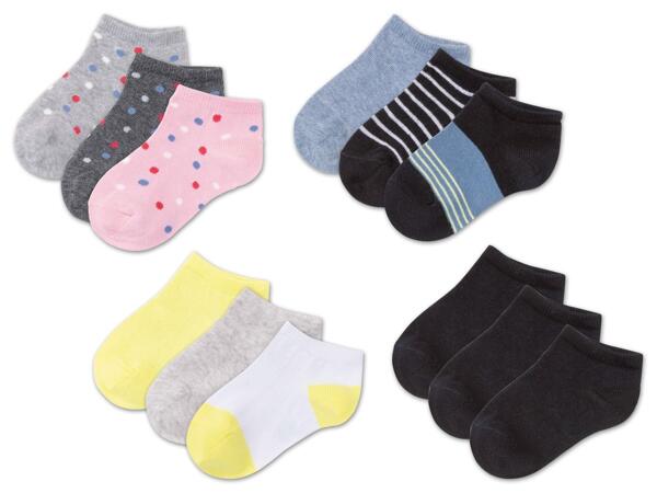 Kleinkinder Sneakersocken, 3 Paar