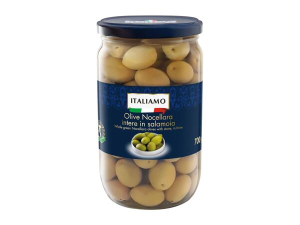 Whole Green Nocellara Olives with Stone in Brine