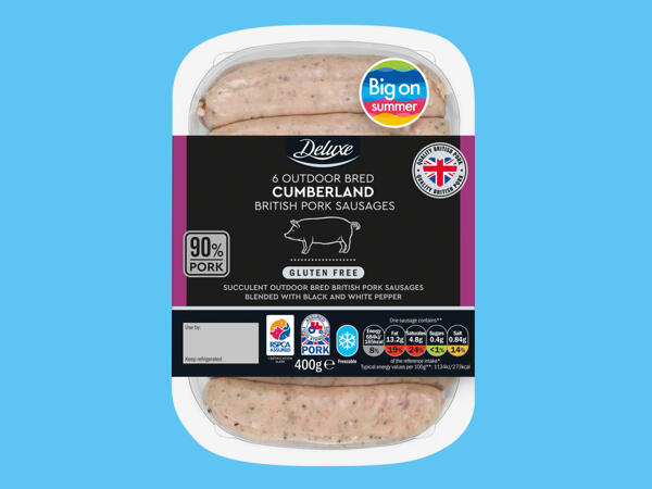 Deluxe 6 Outdoor-Bred British Pork Sausages