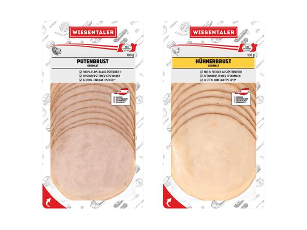 Hendl- oder Putenbrust gegrillt