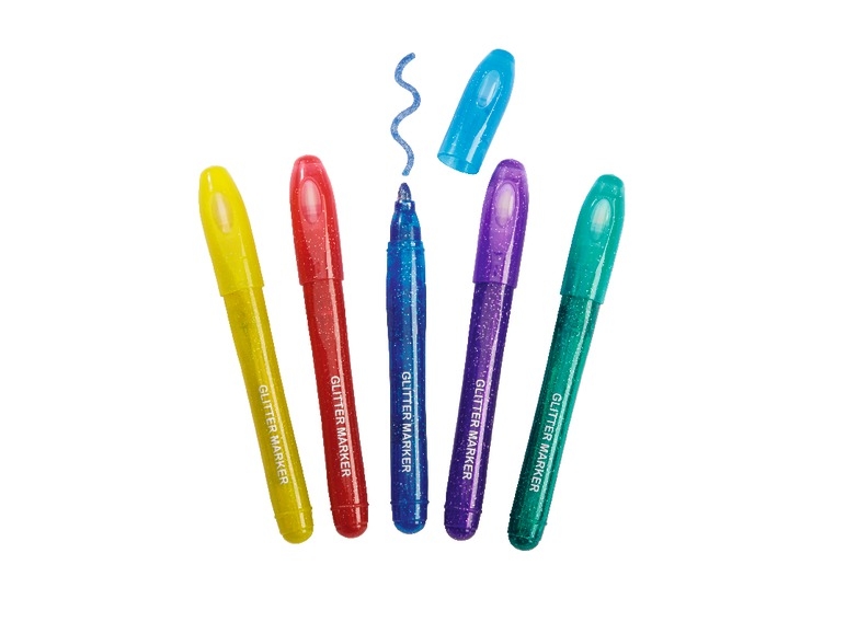 Glitter Pens, 5 pieces
