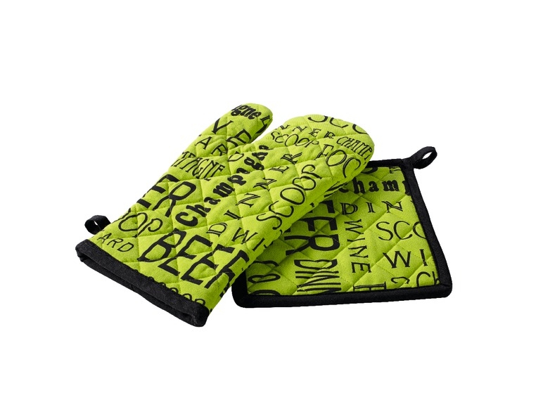 Pot Holder and Oven Glove Set