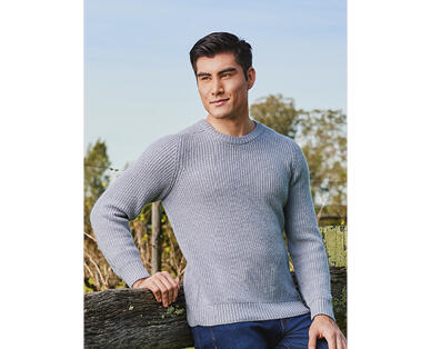 Men's Wool Blend Jumper – Crew or Button style