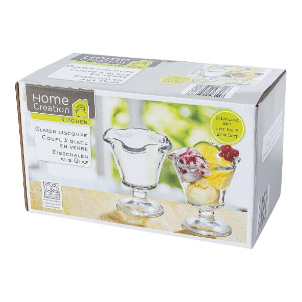 HOME CREATION KITCHEN(R) 				Eisbecher aus Glas, 2 St.