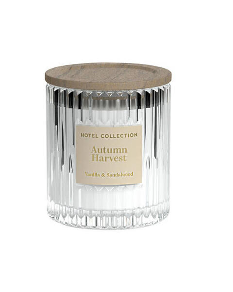 Ribbed Glass Candle