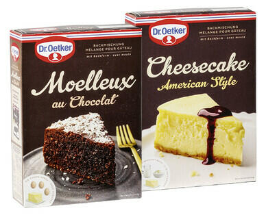 DR. OETKER
PRÉPARATIONS POUR GÂTEAUX QUALITÉ CONFISEUR