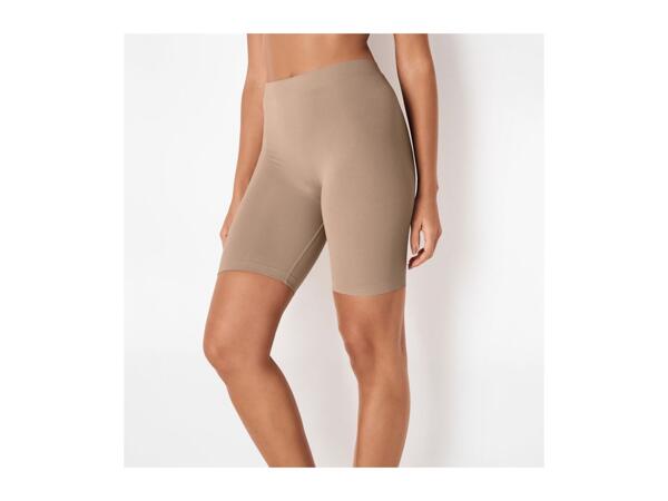 Ladies' Beige Seamless Anti-Chafing Shorts