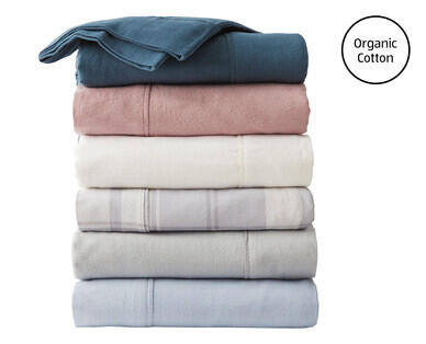 Organic Cotton Flannelette Fitted Sheet Set – Queen Size 