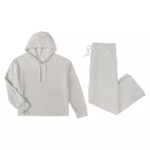 Ladies Plush Lounge Set - Grey, L