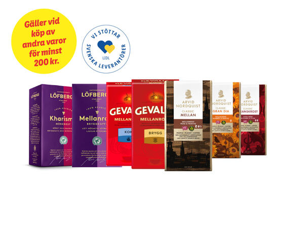 Kaffe, olika sorter