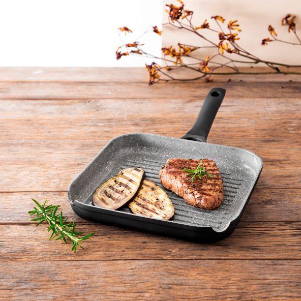 Alu-støbt grillpande