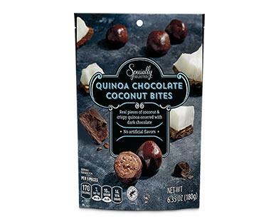 Specially Selected 
 Hazelnut or Coconut Quinoa Chocolate Bites