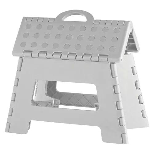 Folding Step Stool, Light Gray