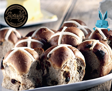 PREMIUM FRUIT HOT CROSS BUNS 6PK/510G