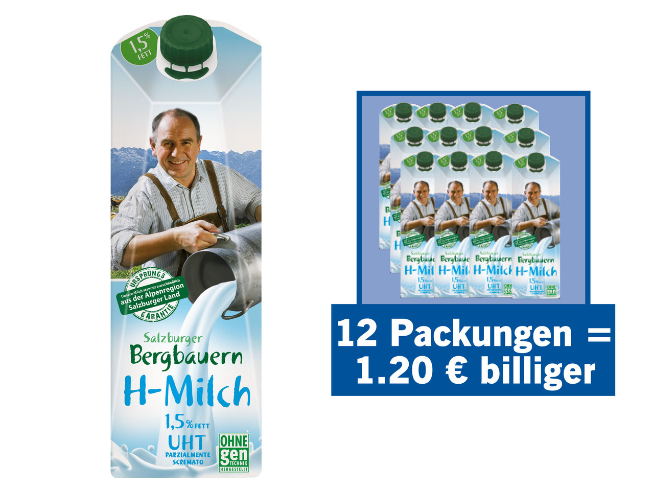 SALZBURGMILCH Bergbauern H-Milch 1,5%