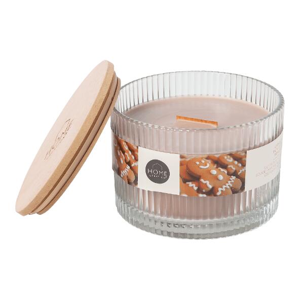 HOME CREATION(R) 				Duftkerze mit Holzdocht