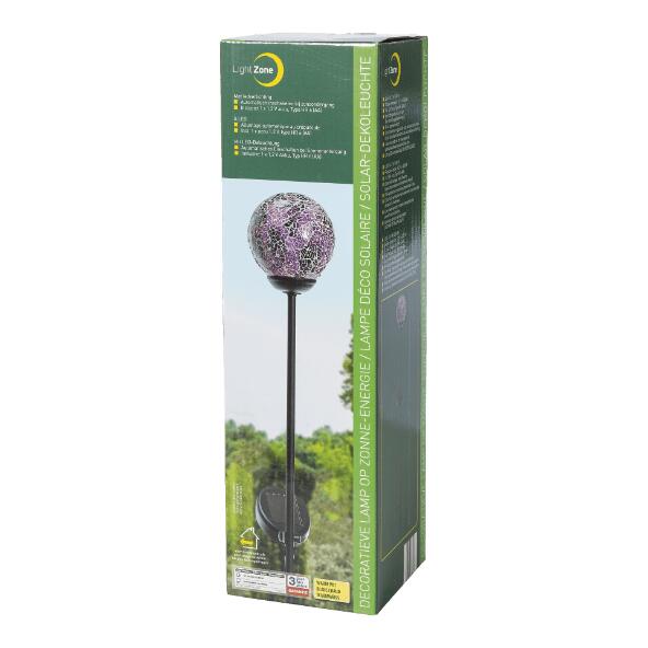 LIGHT ZONE(R) 				Lampe LED décorative de jardin à énergie solaire