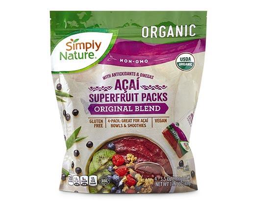 Simply Nature 
 Acai Superfruit Packs Original Blend or Pure Unsweetened