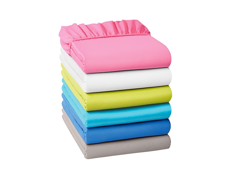 Drap-housse en coton et satin