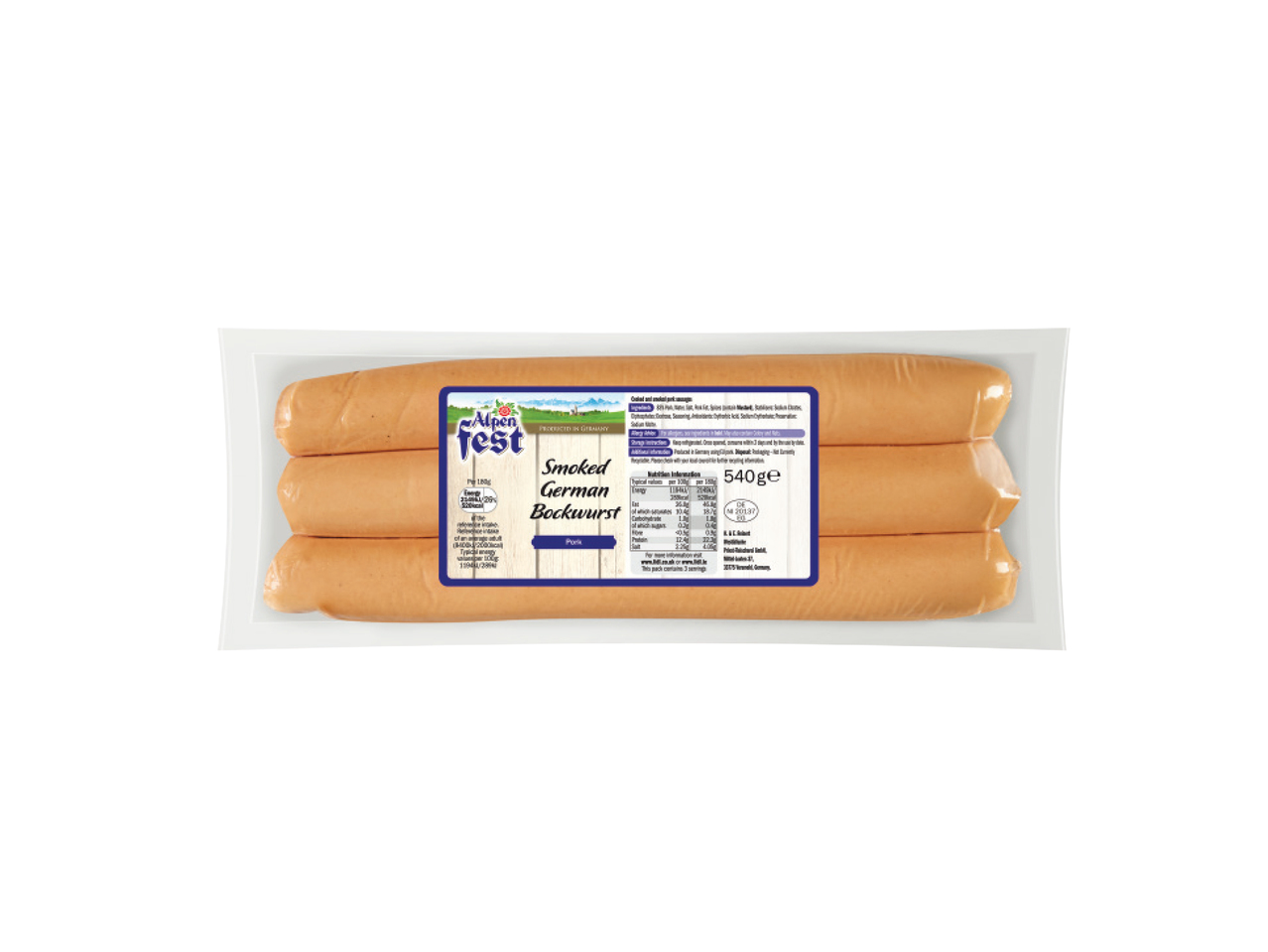 Alpenfest German Bockwurst1