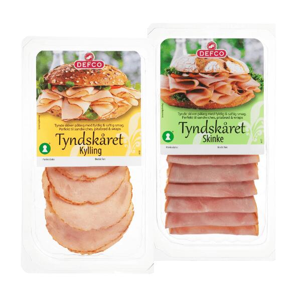 DEFCO Tyndtskåret røget skinke eller stegt kylling