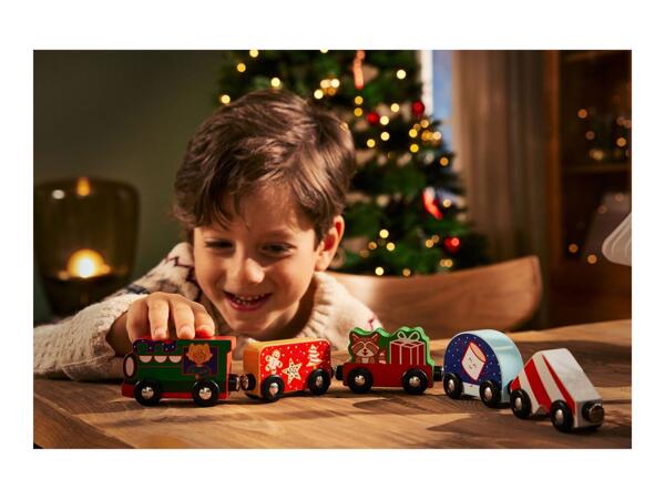 Wooden Christmas Train Set - 5 Piece Set