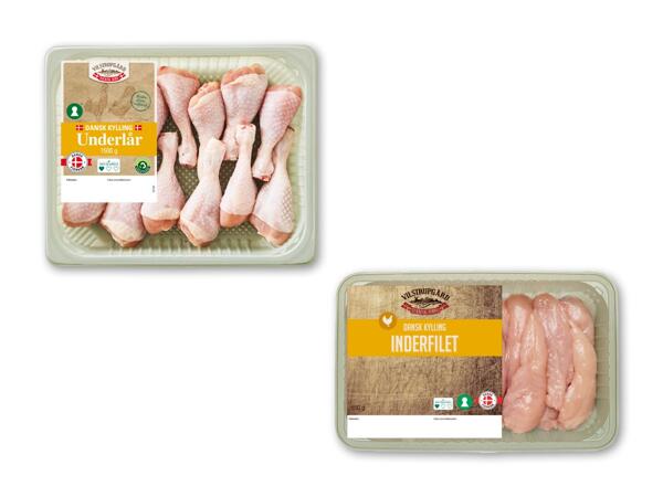 VILSTRUPGÅRD Danske kyllingeunderlår eller -inderfilet