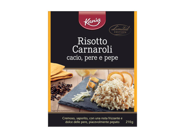 Carnaroli Risotto with Cacio Cheese, Pears and Pepper