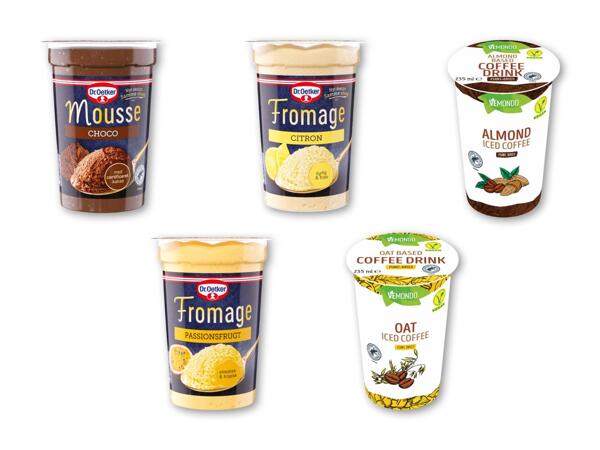 Dr. Oetker fromage, mousse eller vegansk iskaffe