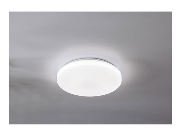 LED Bathroom Ceiling Light - White Shade With White Frame