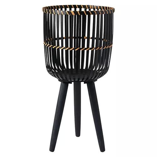 Plant Holder on Stand, Black