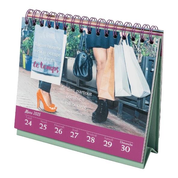 Calendrier hebdomadaire 2025
