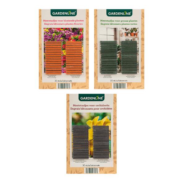 GARDENLINE(R) Bâtonnets d'engrais biologiques, 30 pcs