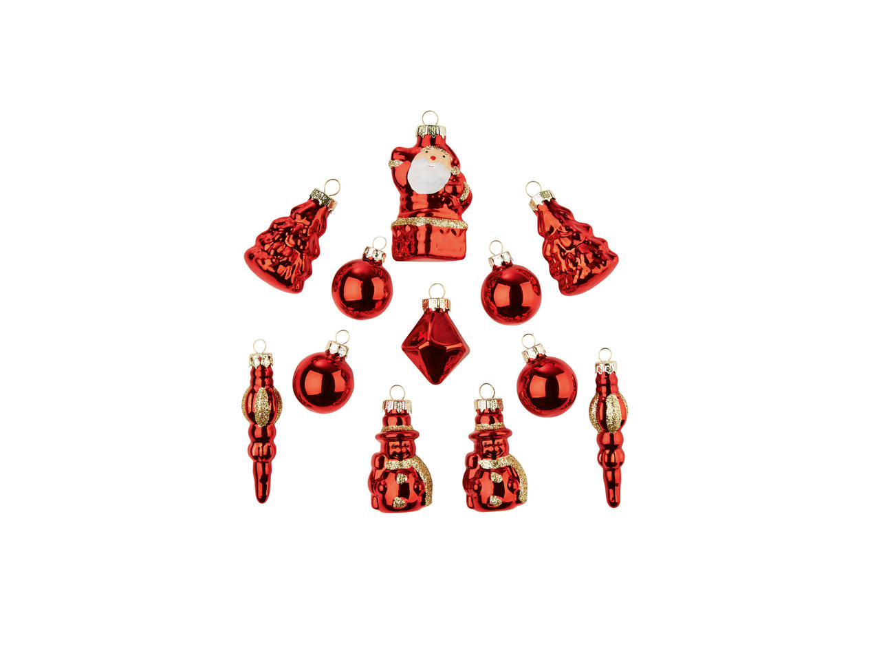 Christmas Tree Glass Decorations